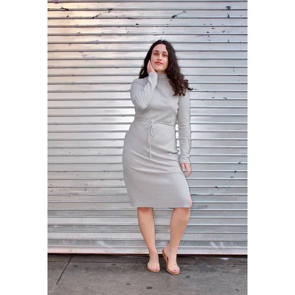 a new day | Dresses | Gray Long Sleeve Mock Neck Turtleneck Sweater Dress |  Poshmark